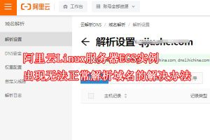 阿里云Linux服务器ECS实例出现无法正常解析域名的解决办法